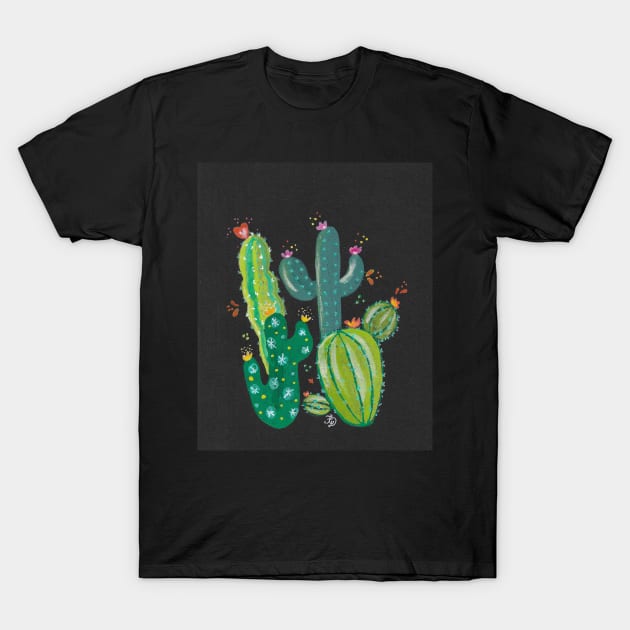 Cacti and their flowers T-Shirt by Fradema